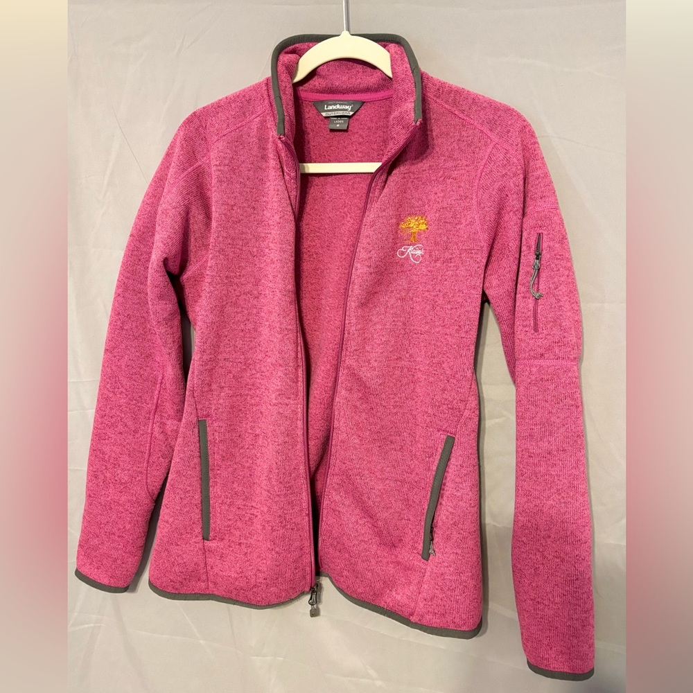 Landway Women's Fuchsia Utility Fleece Zip-Up Jacket